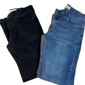 Boy’s Levi’s 511 Slim Jeans 2 Pair Black & Med Wash Size 14 Reg READ DESCRIPTION